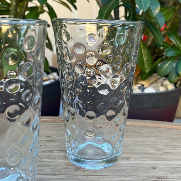 Vintage Set of 3 Libbey Polka Dot Embossed Tumblers - Picture 4 of 5